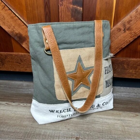 Myra Bag Expedition Tote Upcycled Canvas Purse NWT - Picture 1 of 9